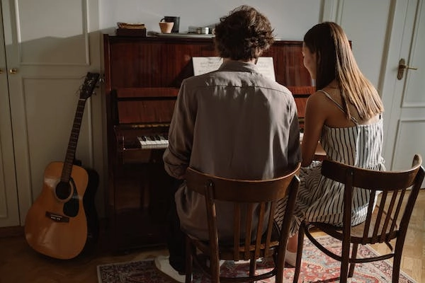 piano and guitar