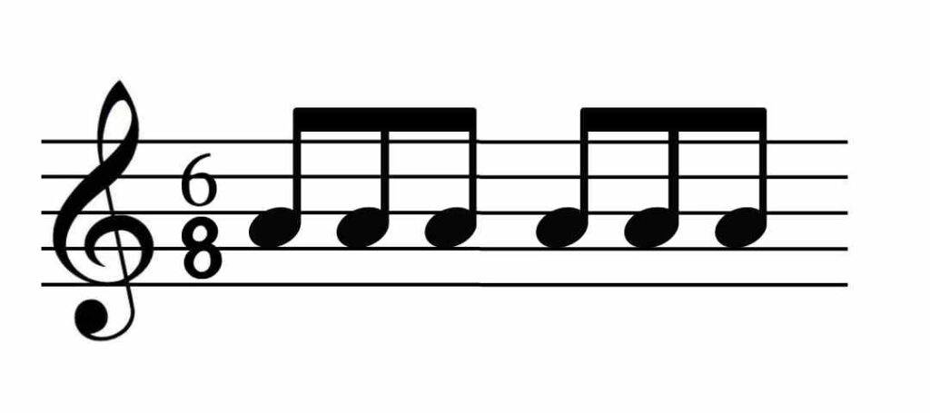 6/8 time signature in music