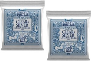  Ernie Ball Ernesto Palla Clear & Silver Classical Nylon Strings, Lot/2, P02403^2