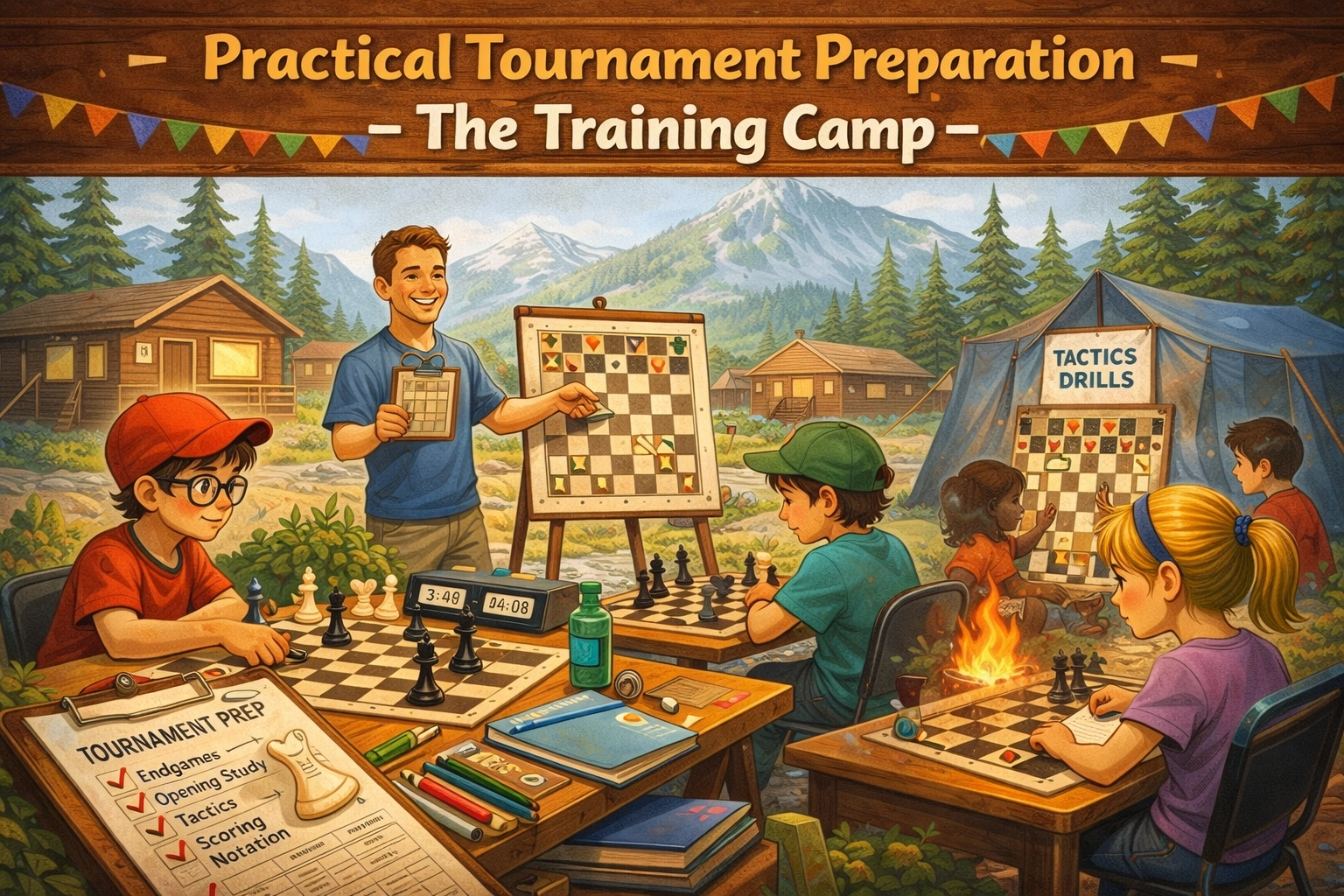 chess tournament, attributes: training, physical, game