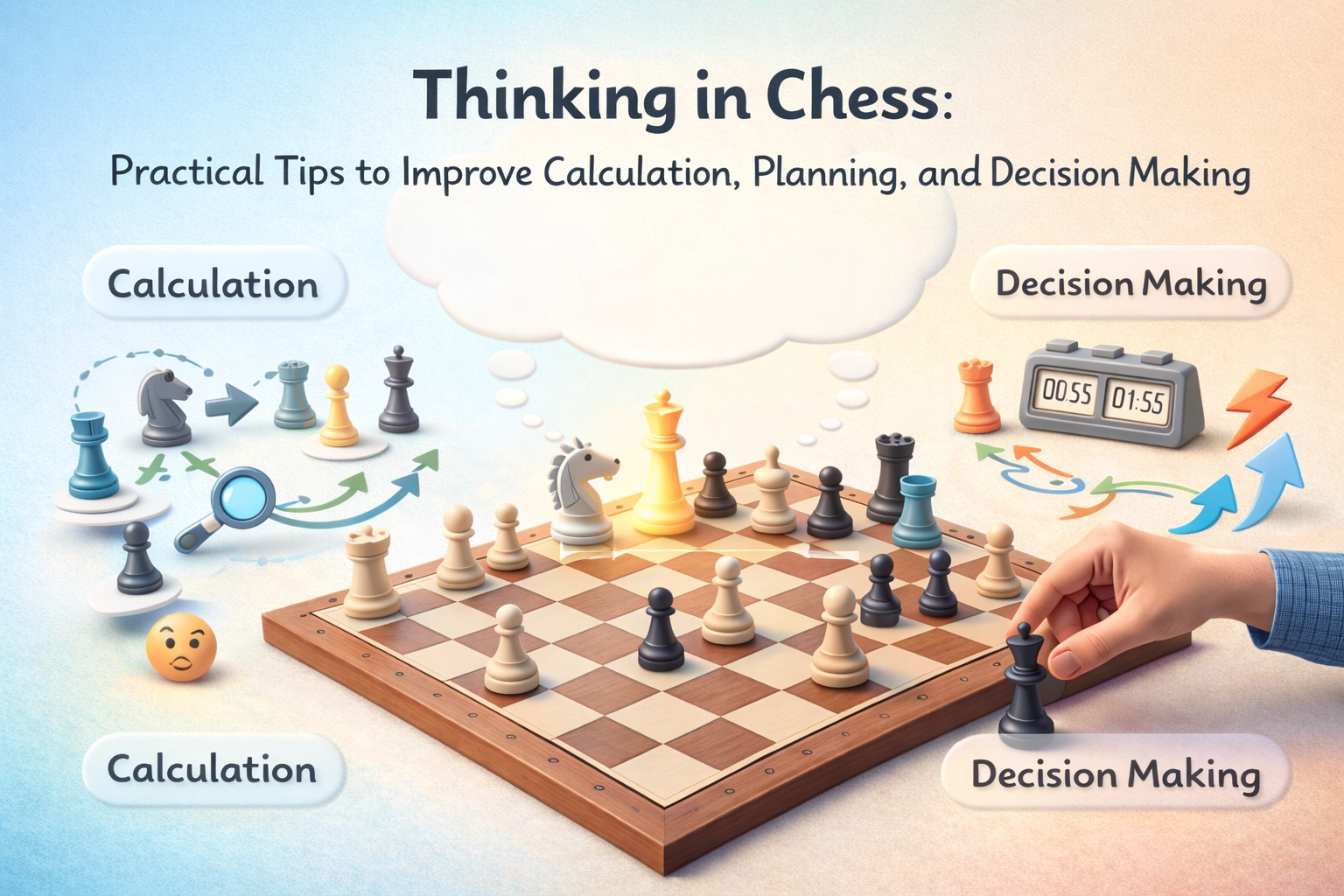 Thinking in chess: practical tips to improve calculation, planning, and decision making