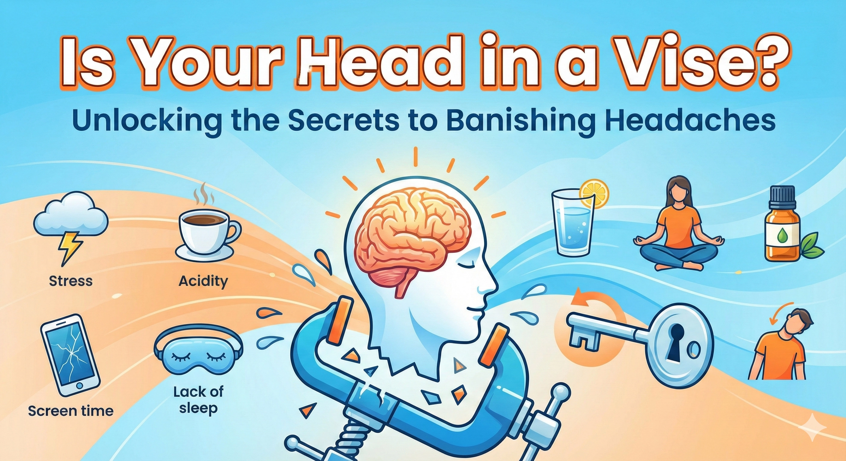 Headaches : Is your Head in a Vise? Unlocking the Secrets to Banish It