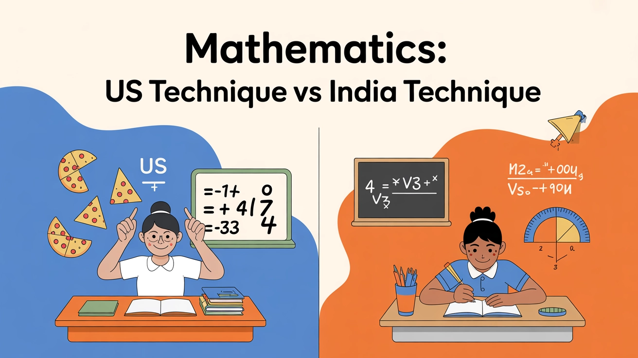 Mathematics - US Technique vs India Technique
