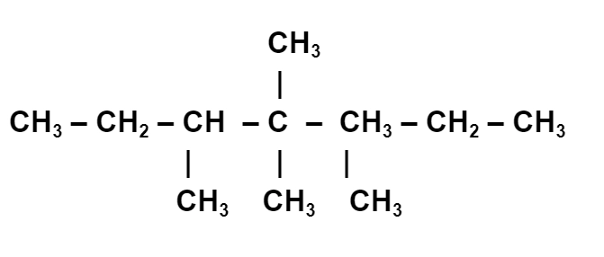 structural formula of 3,4,4,5-Tetramethylheptane