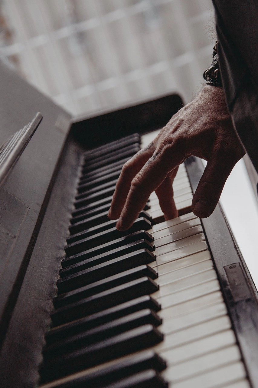 man playing piano