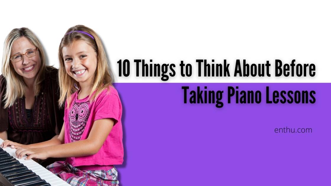 taking piano lessons