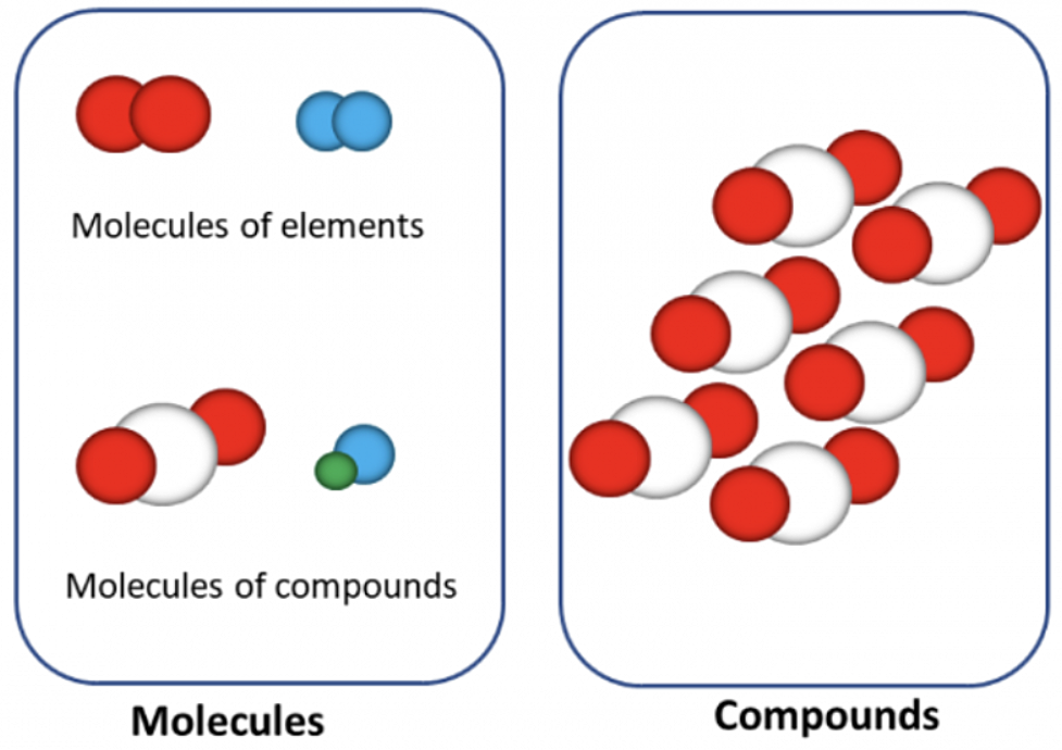 what is the difference between a molecule and a compound